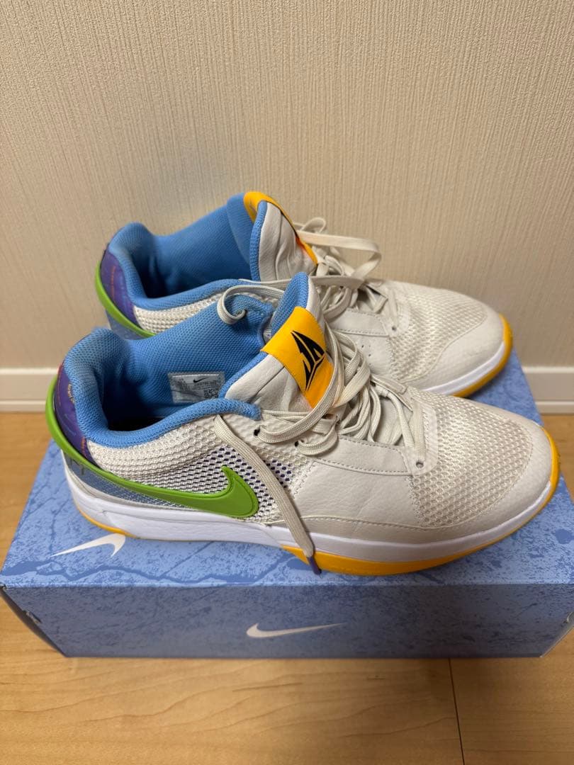 Nike Ja1 シューズ ホワイト/イエロー/グリーン/ブルー