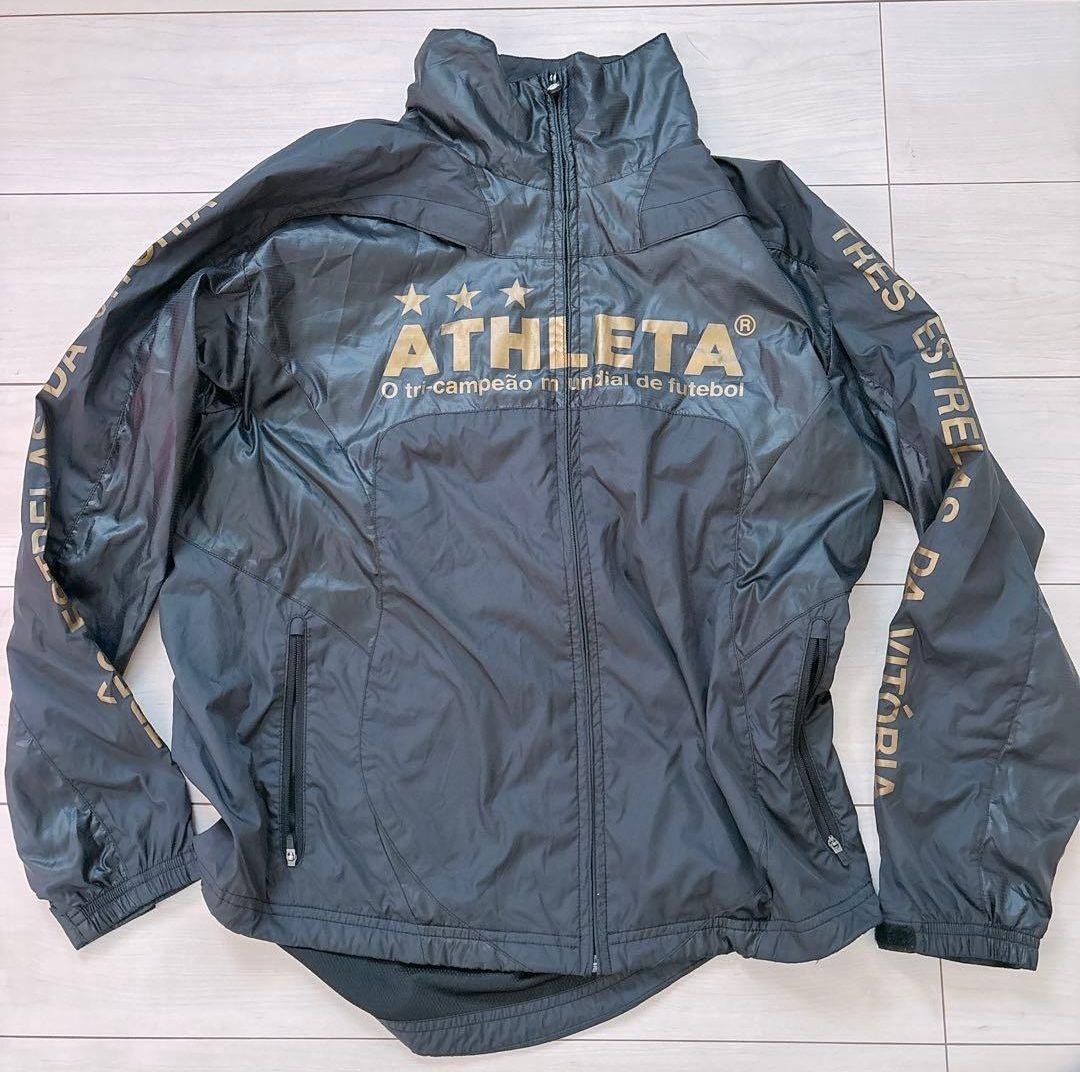 【美品】ATHLETA アスレタ ジャージ上下セット ブラック