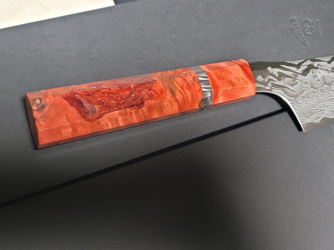 龍泉刃物　紅蓮緋龍 SPG Strix 牛刀　210