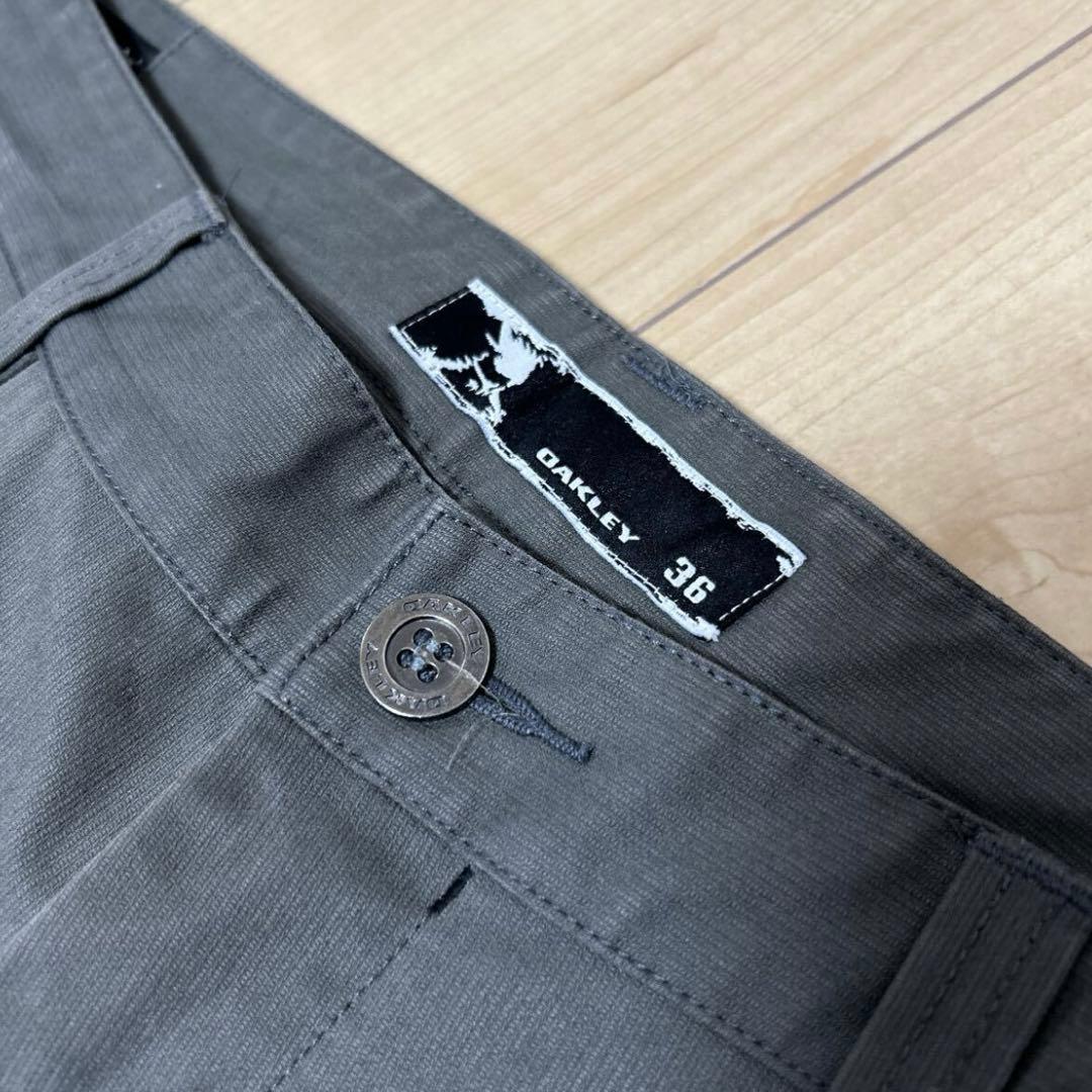 美品　オークリー　ゴルフパンツ　スラックス　36サイズ　LL カーキ　スカル