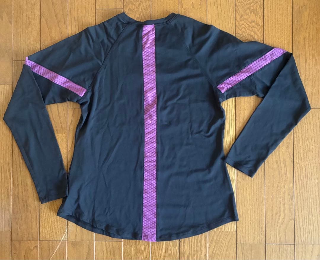 Lija ブラック/パープル 長袖Tシャツ L