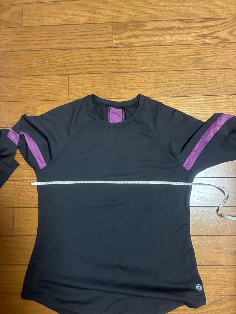 Lija ブラック/パープル 長袖Tシャツ L