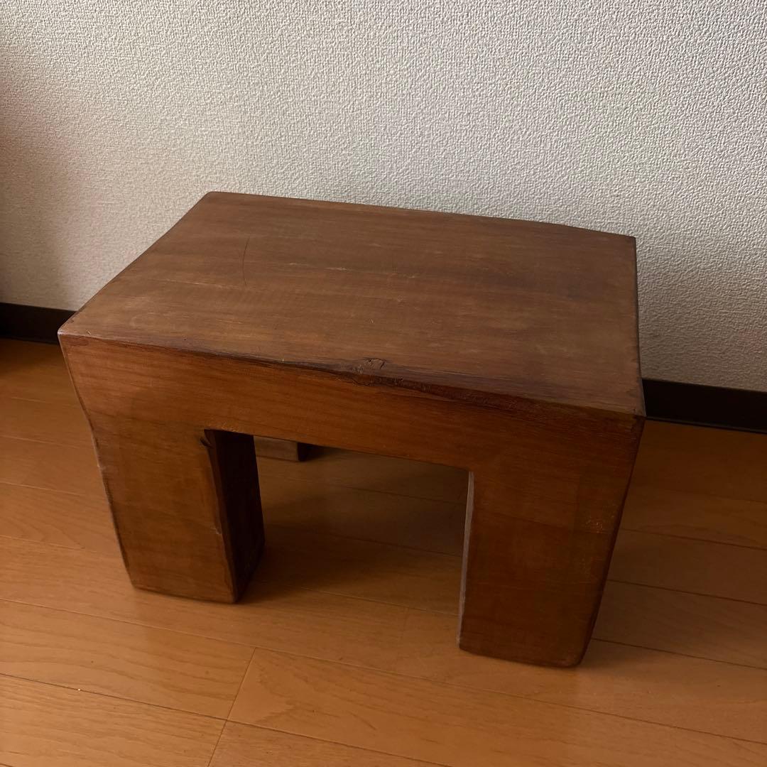 木製スツール　イス　テーブル　ディスプレイ　アンティーク　骨董