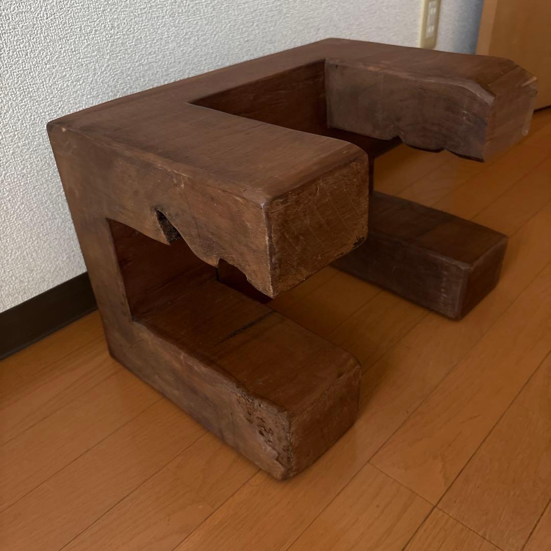 木製スツール　イス　テーブル　ディスプレイ　アンティーク　骨董
