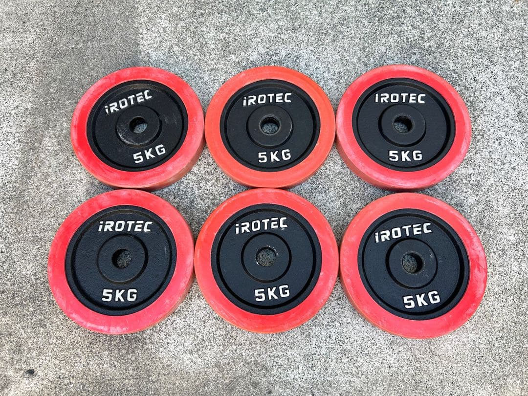 IROTECラバープレート&アイアンプレート 75kg 可変ダンベルセット