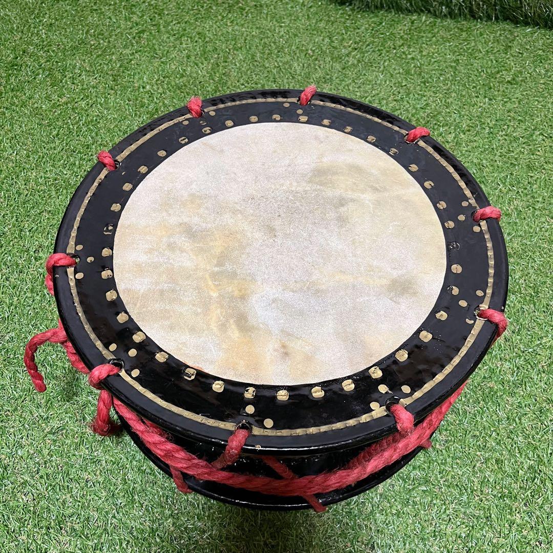 伝統芸能 締太鼓 和太鼓 バチ付き 打面３４cm 和楽器 打楽器 お祭り 練習