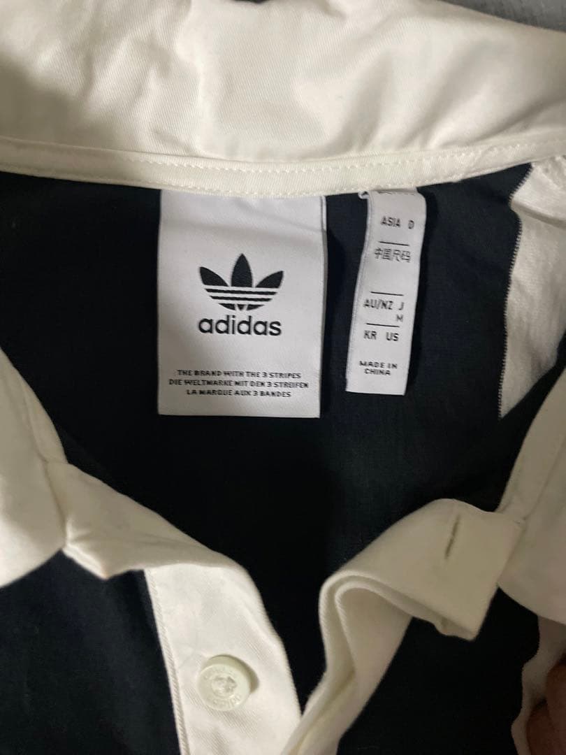 adidasオリジナル　ボーダーラガーシャツ　サイズM