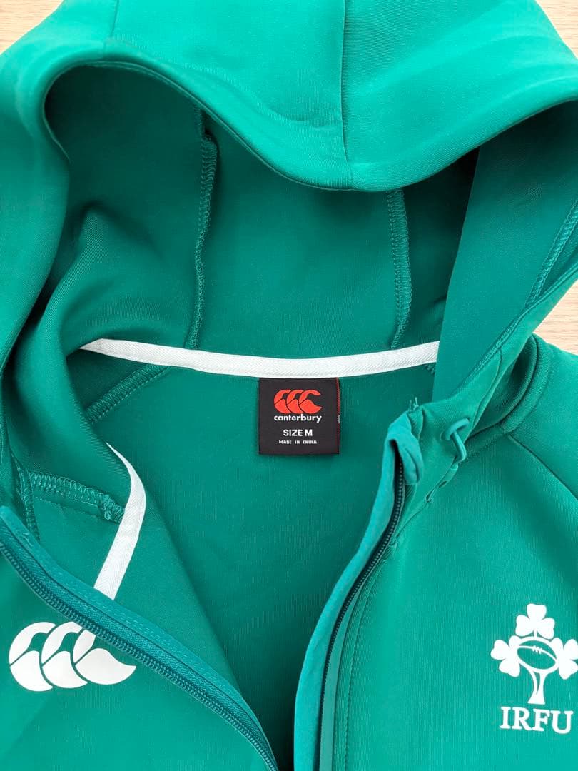 Canterbury ラグビー　アイルランド代表　選手用　フルジップパーカー M