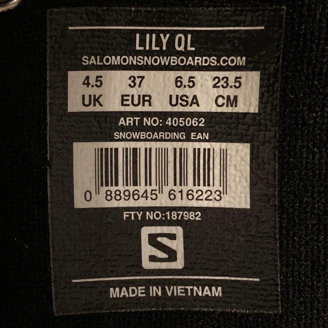 【美品_即日発送】 SALOMON スノボブーツ　LILY QL 23.5cm