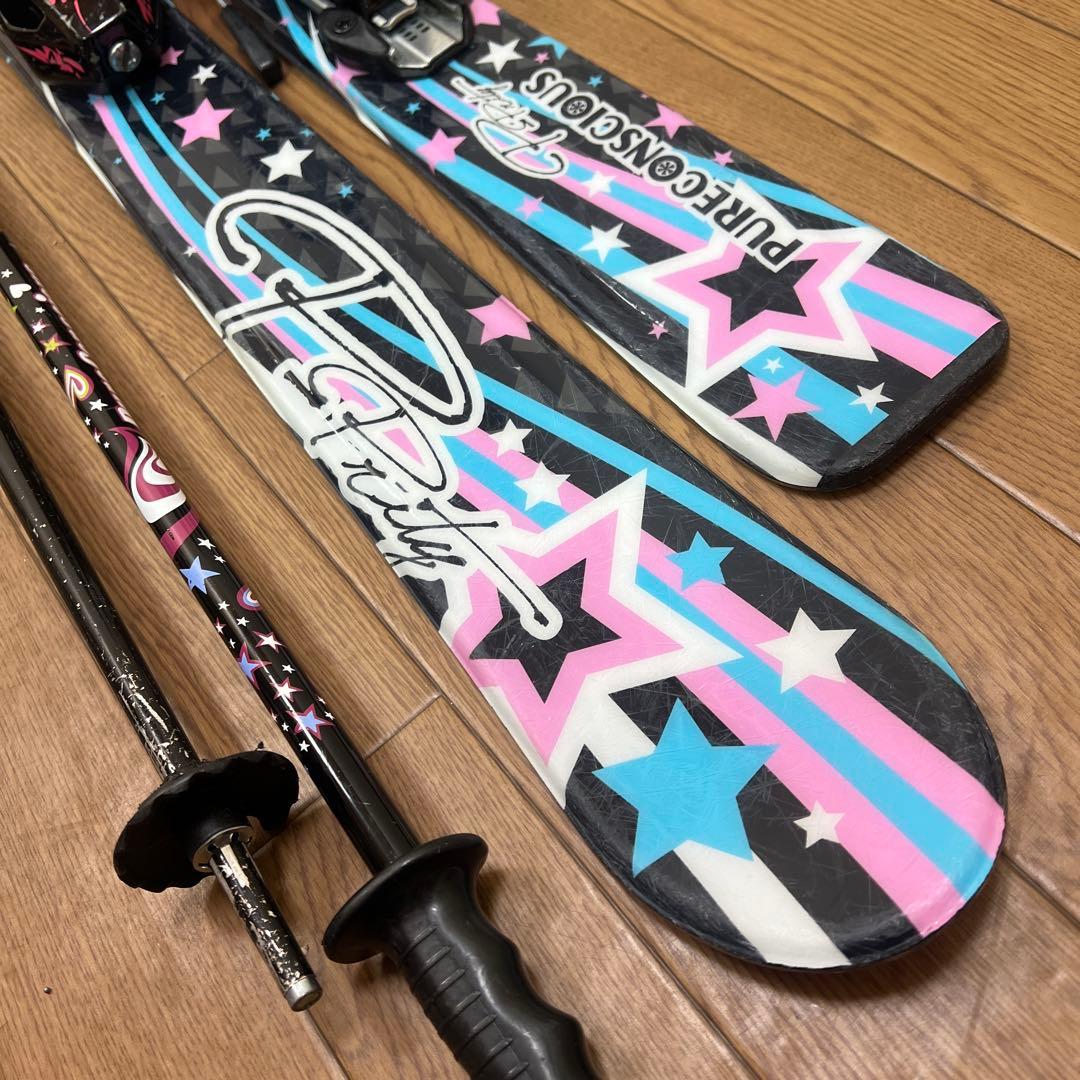 メンテ済 110cm 靴20cm PURE CONSCIOUS スキーセット
