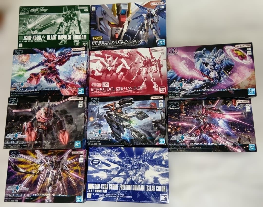 RGチタニウムフィニッシュ　HGガンダムSEED　ガンプラ14個セット