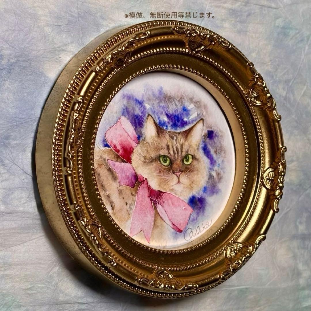 絵画 猫 猫の絵 水彩 ねこずき 猫雑貨 にゃんこ 美術品 猫グッズ 猫用品
