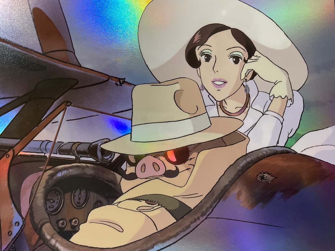 【激レア】ジブリ名作「紅の豚」　レーザー光特殊加工　A3ポスター　台湾限定