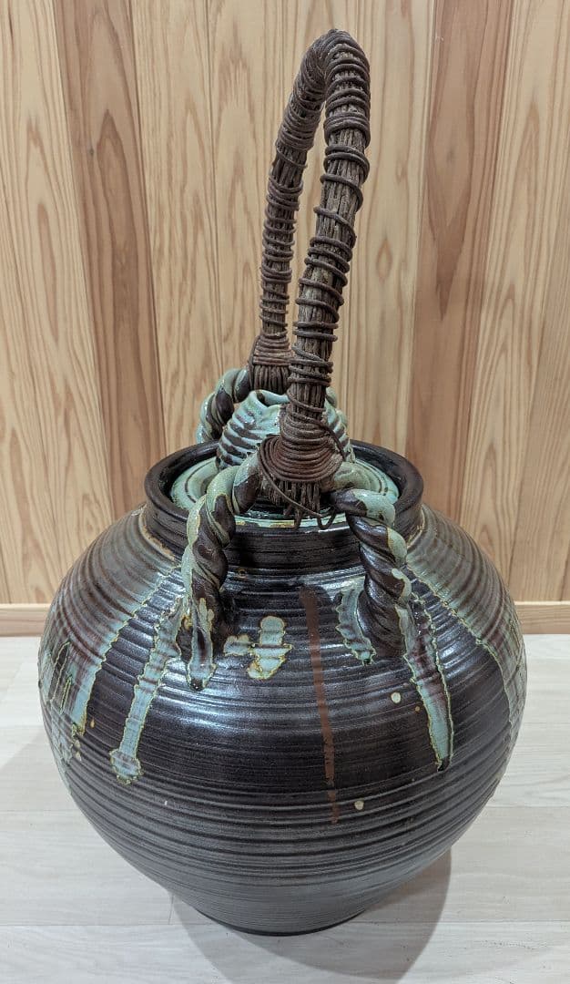 信楽焼 特大花器 水瓶 800mm 24kg 店舗什器 古民家 旅館 ディスプレ