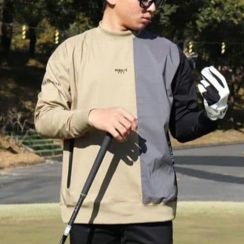 LUXE/R GOLF ストレッチ布帛プルオーバー 45934BGM②