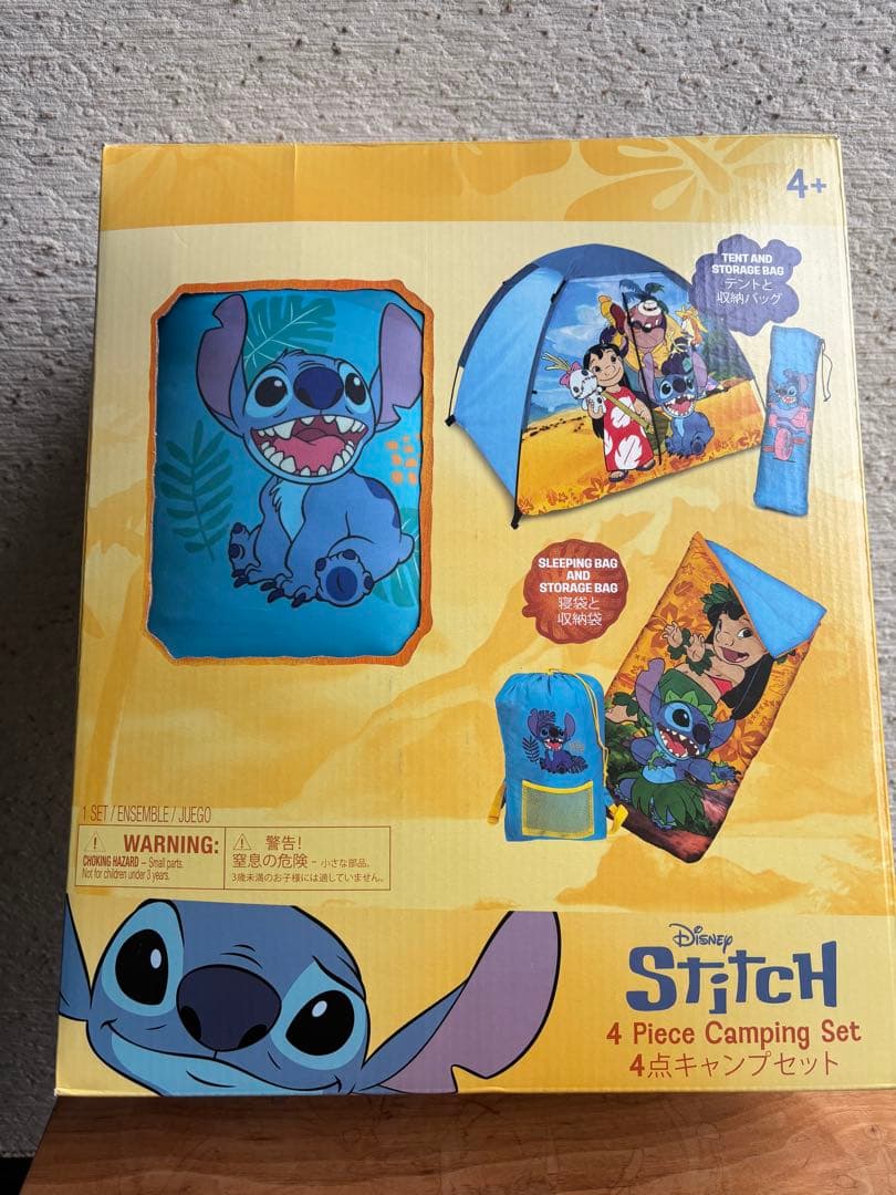 キッズ　キャンピングセット　テント　寝袋　セット　リロ&スティッチ　ディズニー