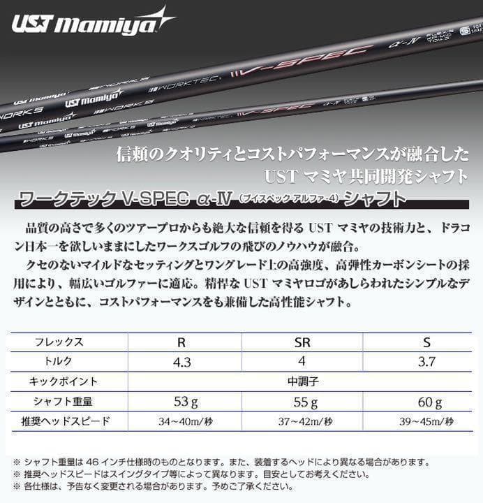 新品★雑誌テストで飛びNo1★ワークスゴルフハイパーブレードΓ USTマミヤ仕様