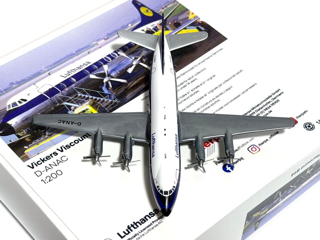 herpa 1/200 Vickers Viscount 814 ルフトハンザ