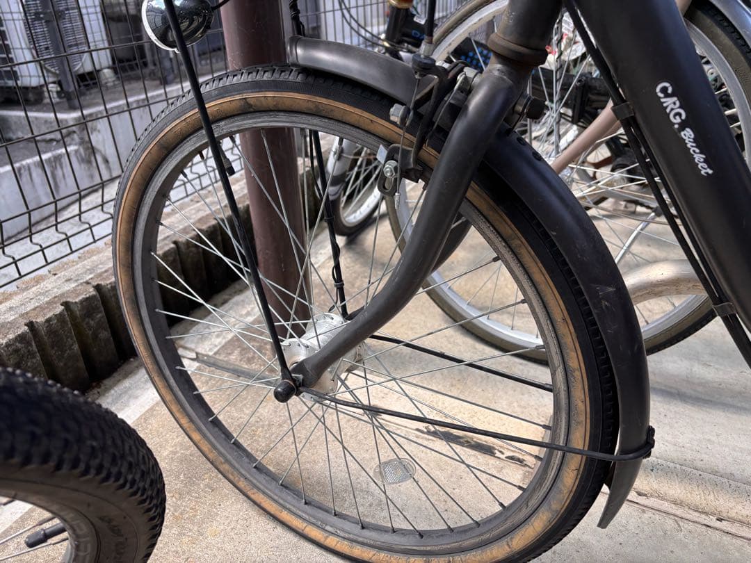 アサヒ 自転車 CARG BUCKETマットブラック 24インチ 直接引取希望