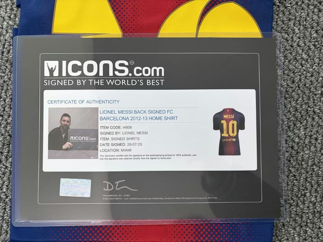 a*i様 メッシ 直筆サイン MESSI10 FCバルセロナ Icons証明書付
