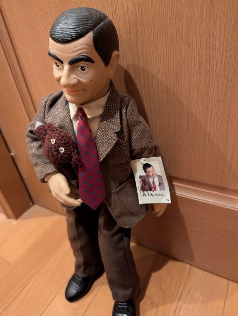 Mr,ビーンのぬいぐるみ人形 　ローワン・アトキンソン直筆サイン入り紙タグ付き