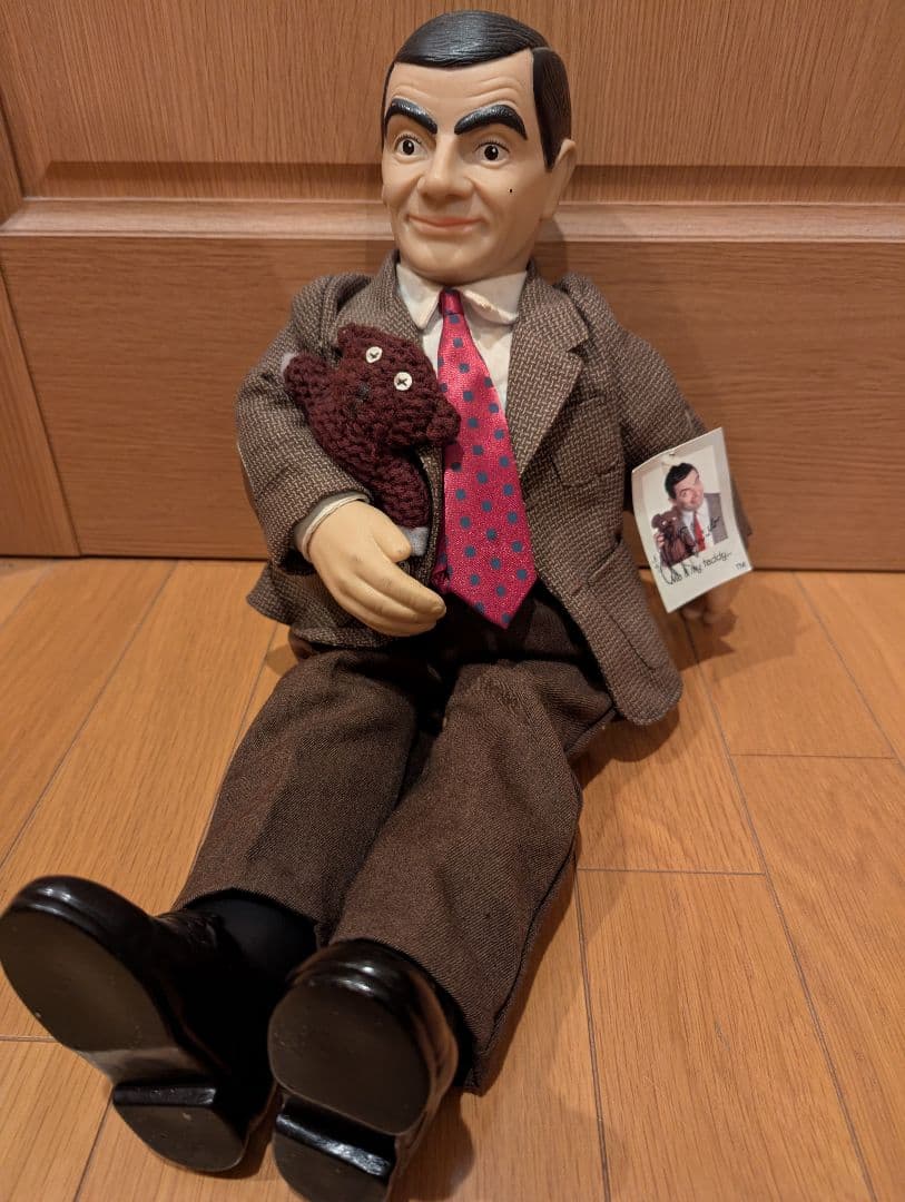 Mr,ビーンのぬいぐるみ人形 　ローワン・アトキンソン直筆サイン入り紙タグ付き