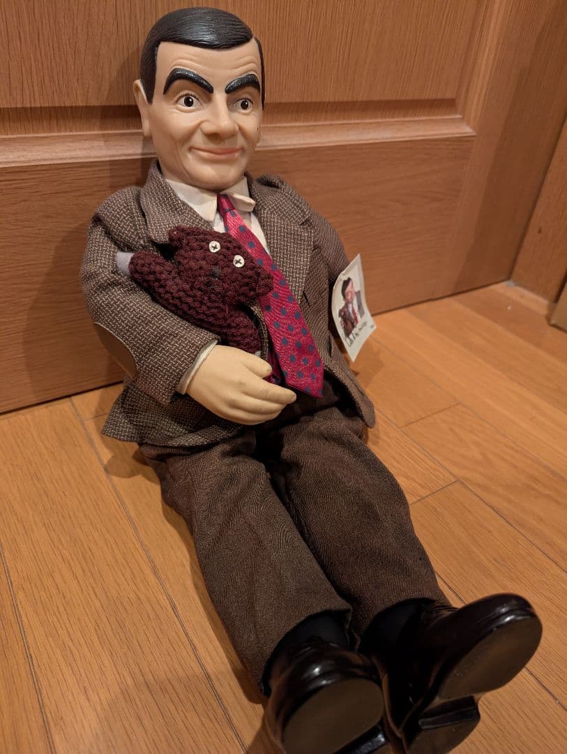 Mr,ビーンのぬいぐるみ人形 　ローワン・アトキンソン直筆サイン入り紙タグ付き