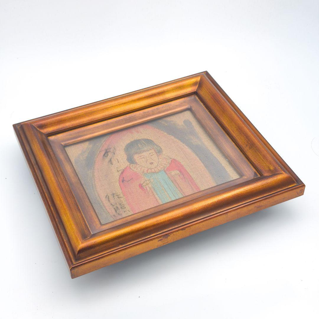 額装 絵画 真作 佐熊桂一郎 油絵 抽象画 洋画 女性像 日本画壇