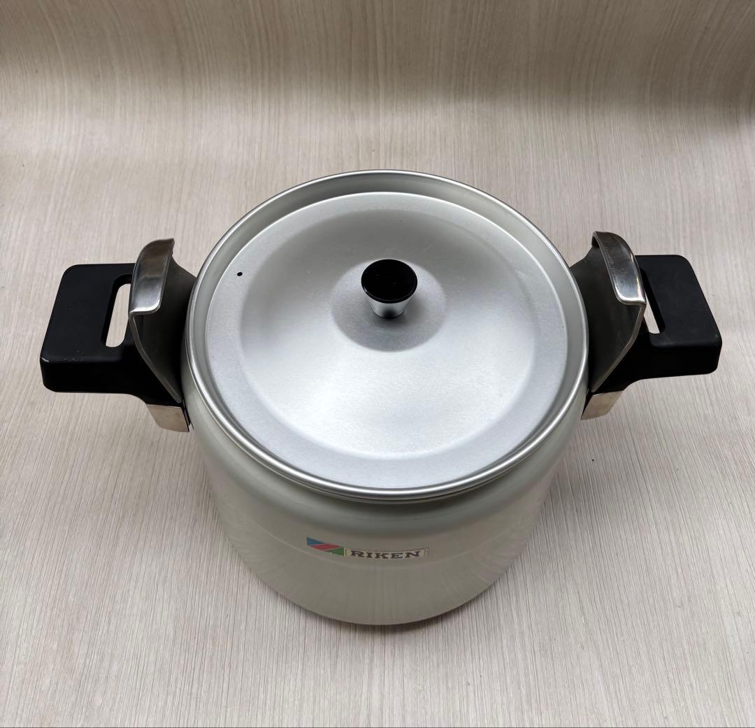 美品★RIKEN★理研★圧力鍋★両手鍋★6.0L★家庭用圧力鍋
