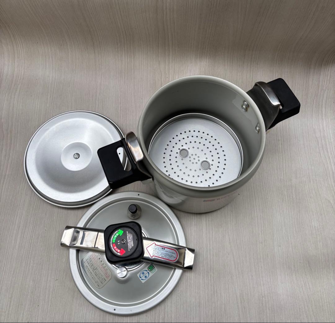 美品★RIKEN★理研★圧力鍋★両手鍋★6.0L★家庭用圧力鍋