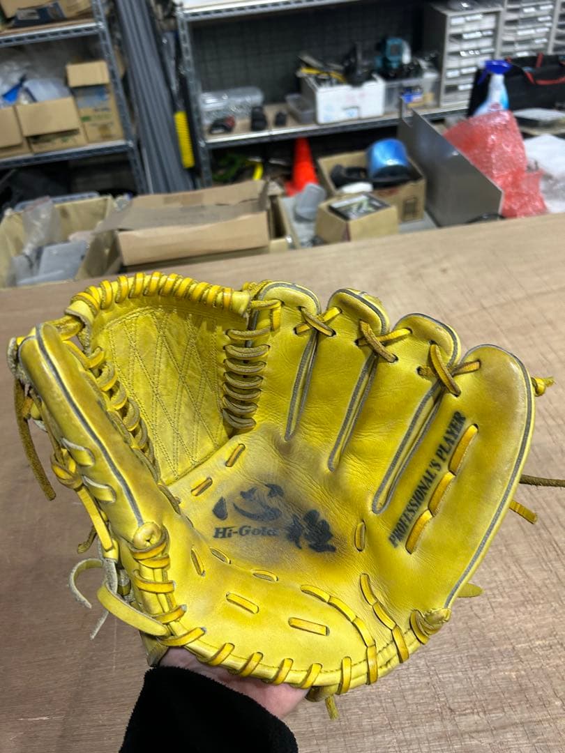 Hi-Gold 軟式グローブ 心極　ハイゴールド　希少ロゴ　クラウンバック