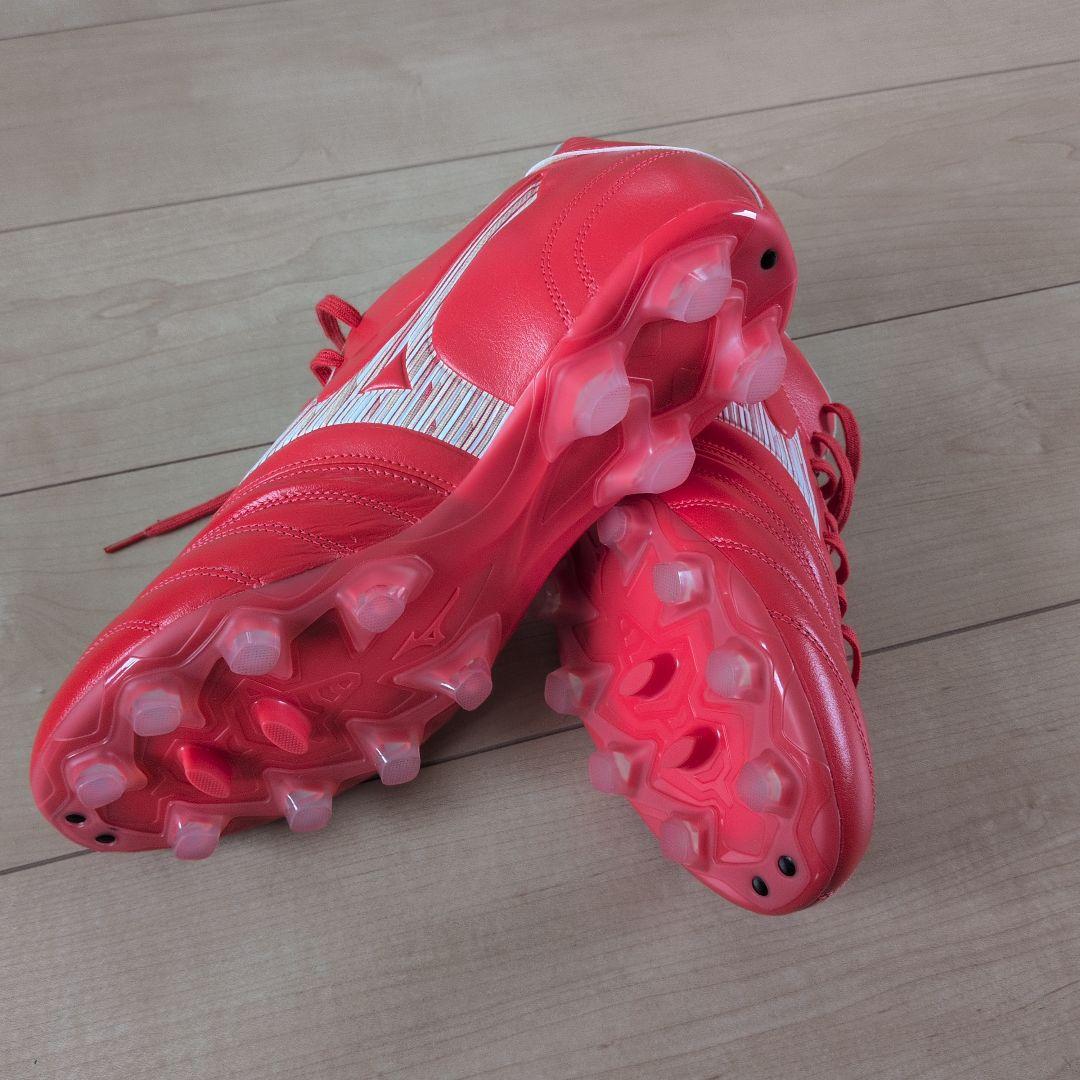 ミズノ(MIZUNO)モナルシーダネオ　サッカー スパイク レッド×ホワイト