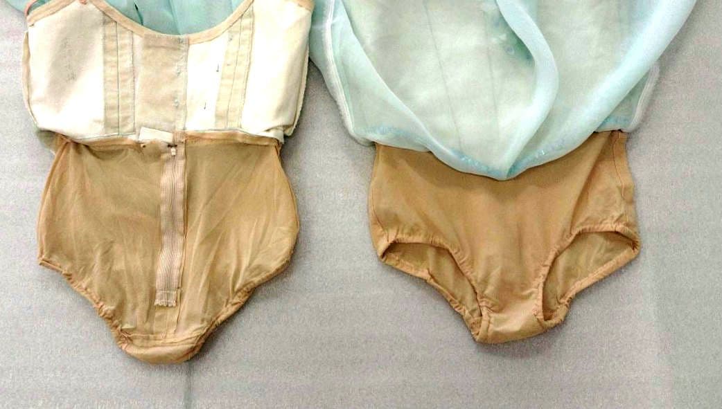 バレエ　ジョーゼットワンピース　ミントブルー　137~142 ショーツ付4着
