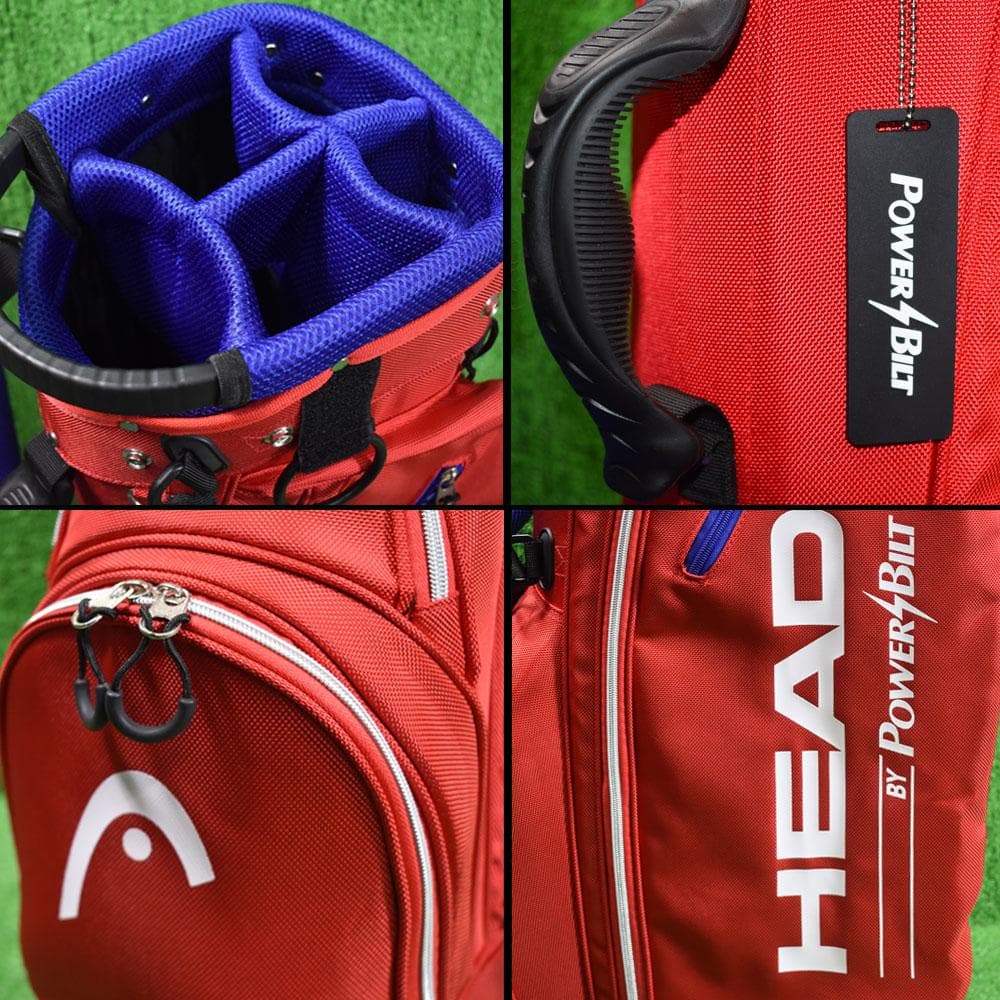 HEAD/パワービルド ゴルフ スタンドキャディバッグ９型【レッド】新品！