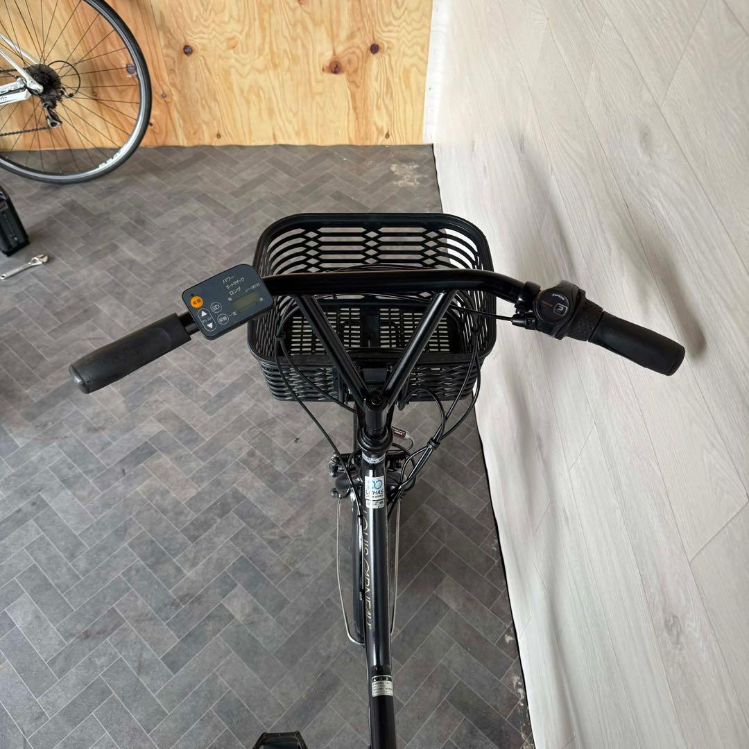 電動アシスト自転車 ブラック バスケット付き
