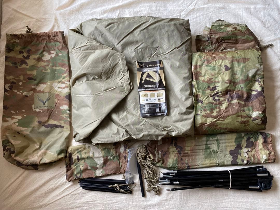 LITEFIGHTER TENT 1 個人用シェルターシステム *マルチカム