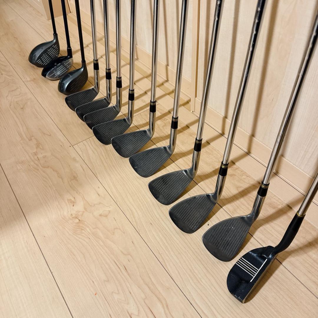 初心者用メンズゴルフクラブ13本フルセットミズノキャディバッグ付きすぐラウンド可