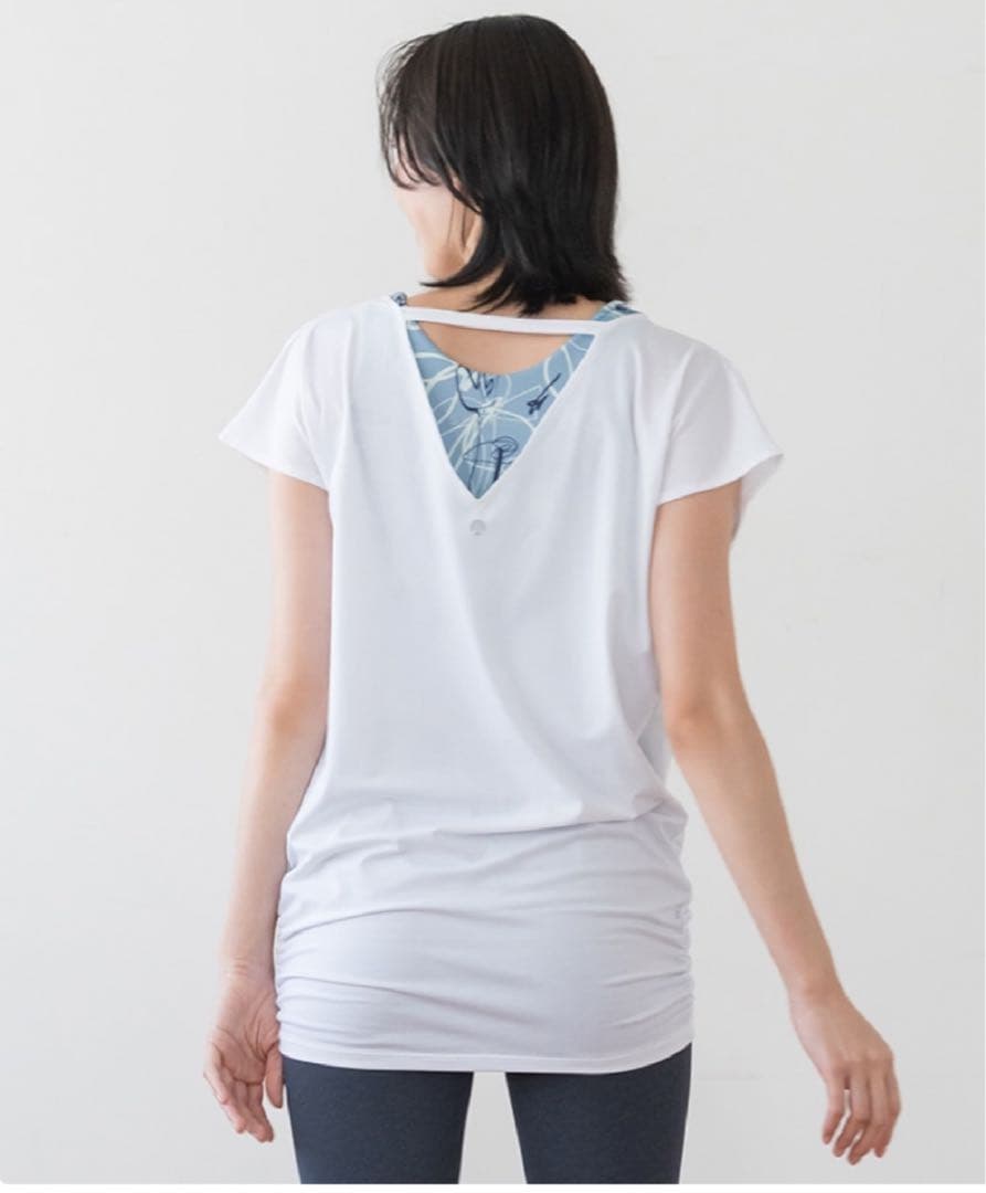 【タグ付未使用】 SUKALA プリントドレープ Tシャツ M