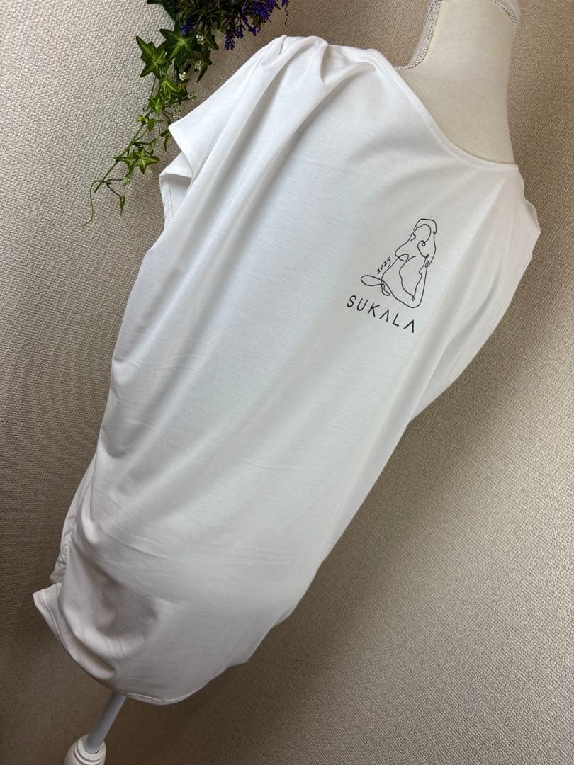 【タグ付未使用】 SUKALA プリントドレープ Tシャツ M