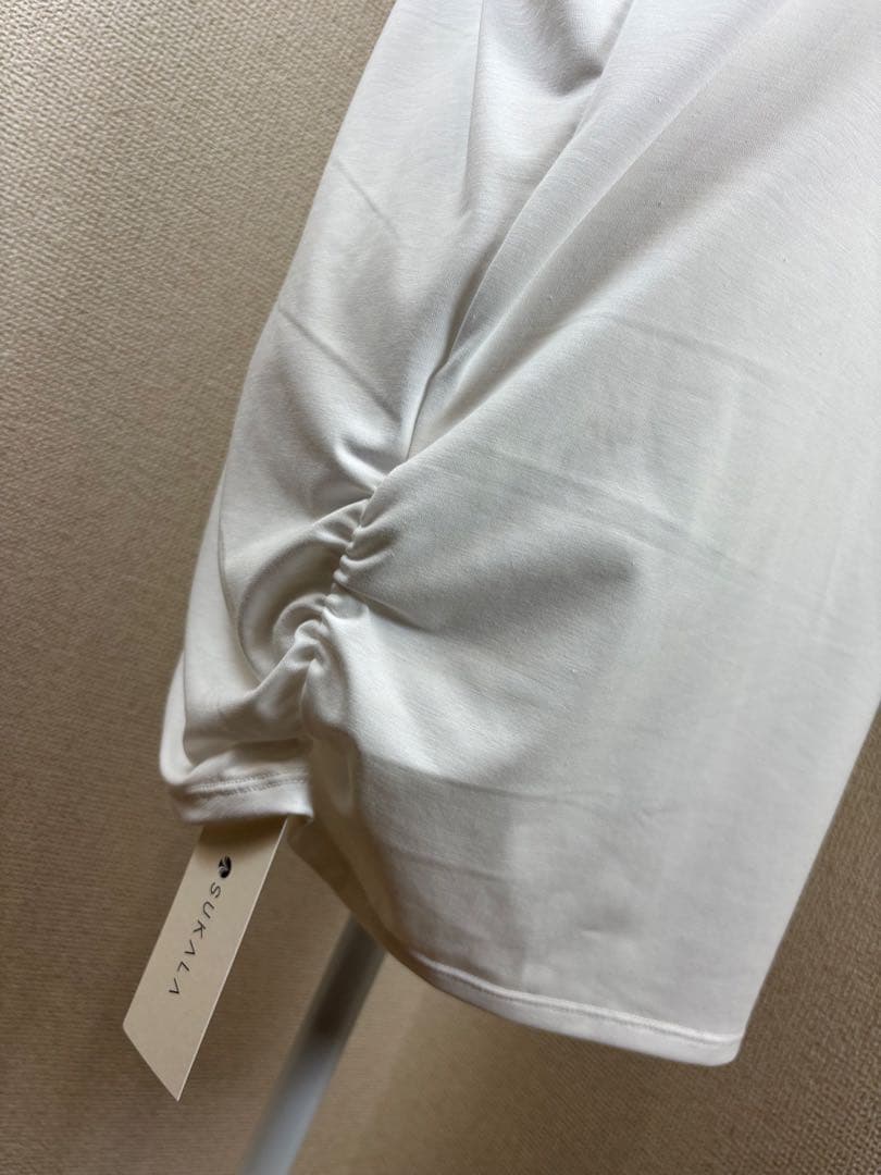 【タグ付未使用】 SUKALA プリントドレープ Tシャツ M
