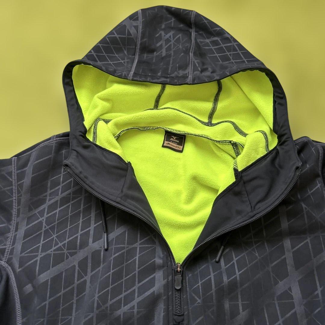 《限定値下げ》【美品】Mizuno Pro パーカー　半袖　裏起毛　L 野球