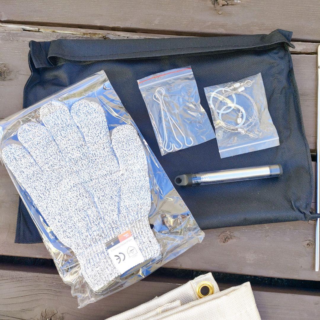 美品✨キャンプストーブ セットキャンプウッドストーブグリルステンレススチール