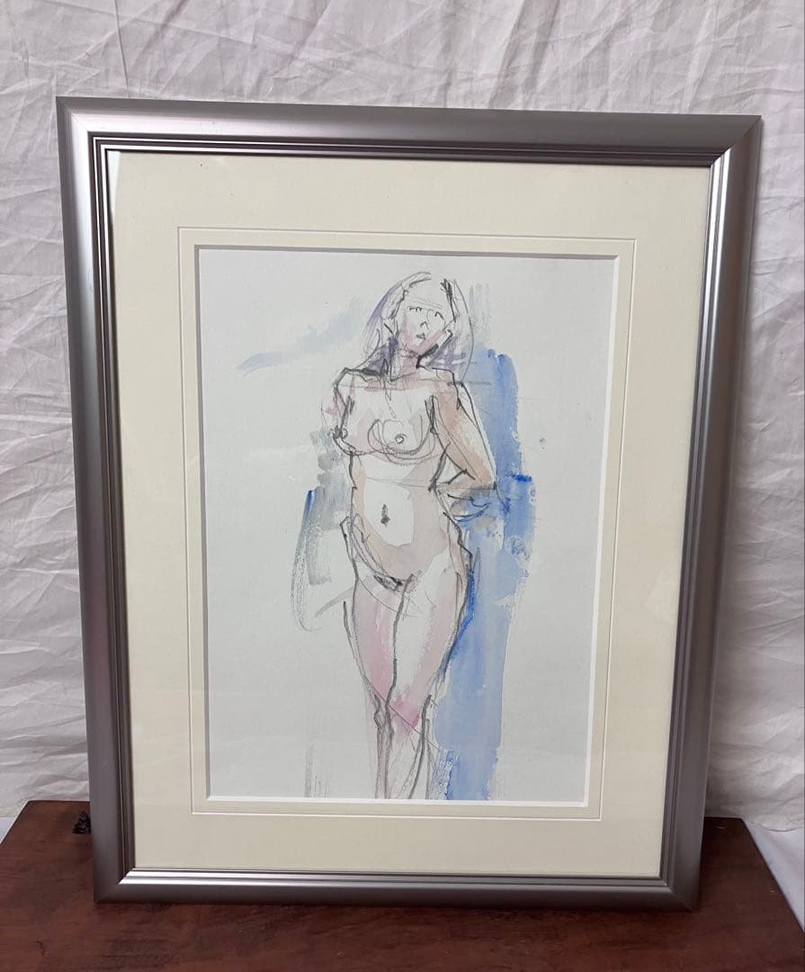 絵画、水彩スケッチ、ヌードクロッキー、真作