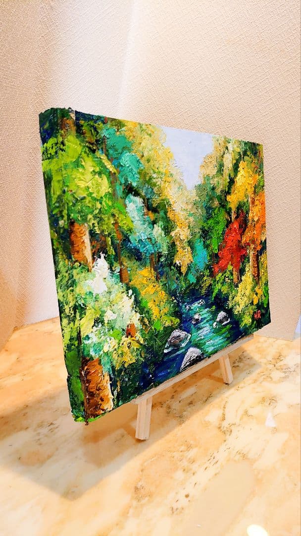 油絵 絵画【森の風景】