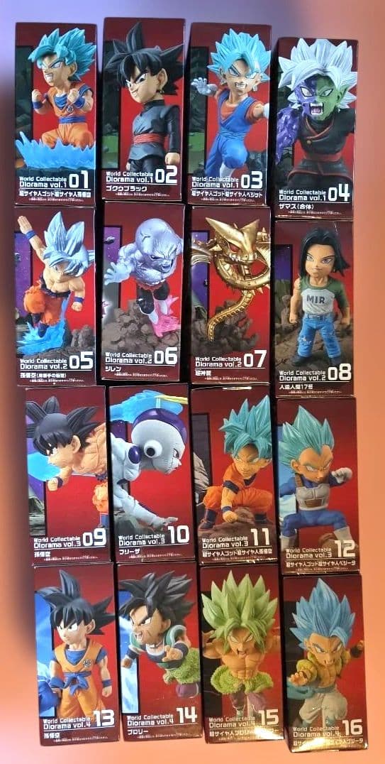 【未開封品】ドラゴンボール超ワールドコレクタブルジオラマ16点コンプリートセット