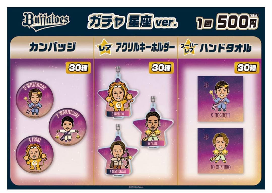 ☆☆まろん★★⭐︎⭐︎ページ #65福田周平 スーパーレアタオル等3点セット