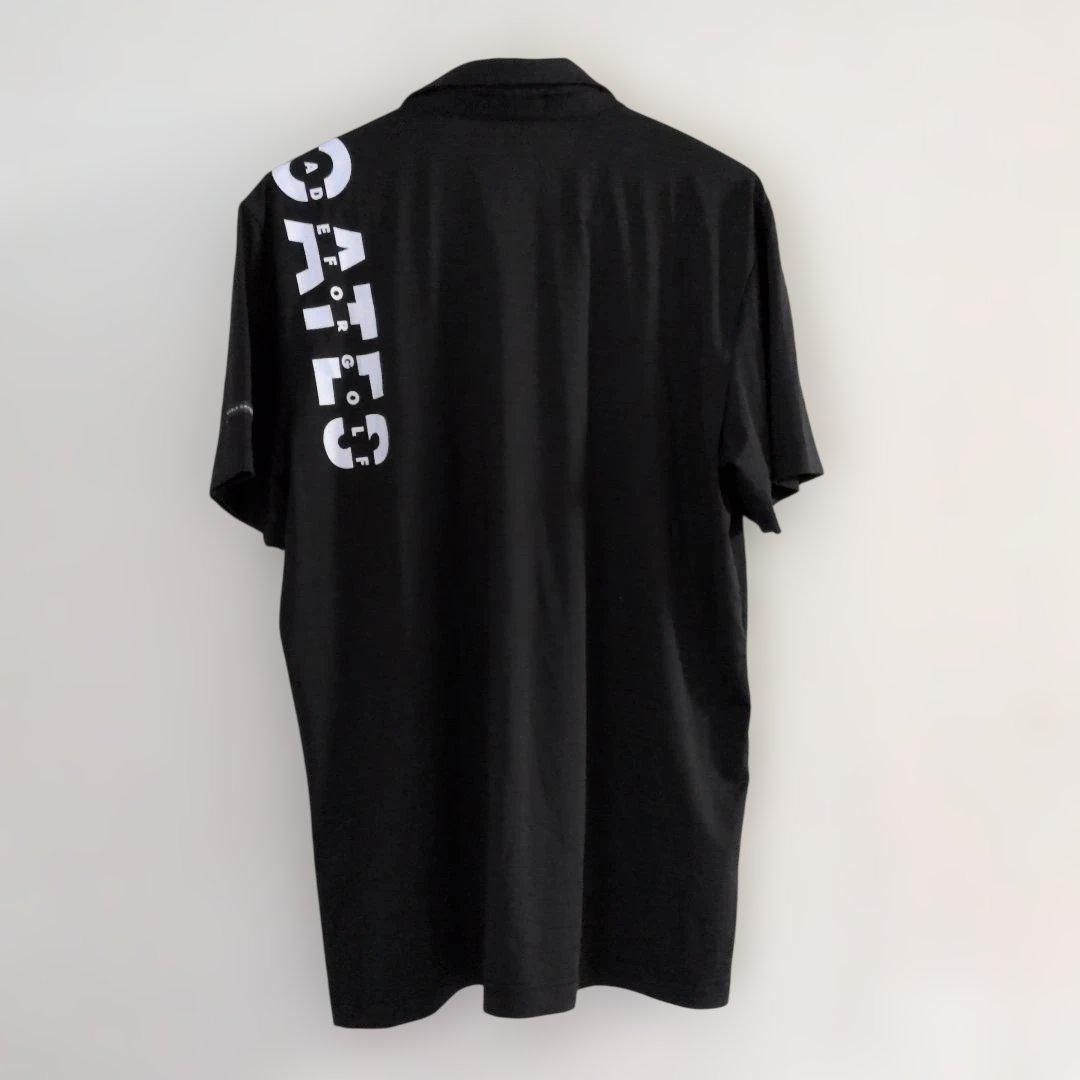 美品 PEARLY GATES ブラックポロシャツ L 吸水速乾 ゴルフウェア