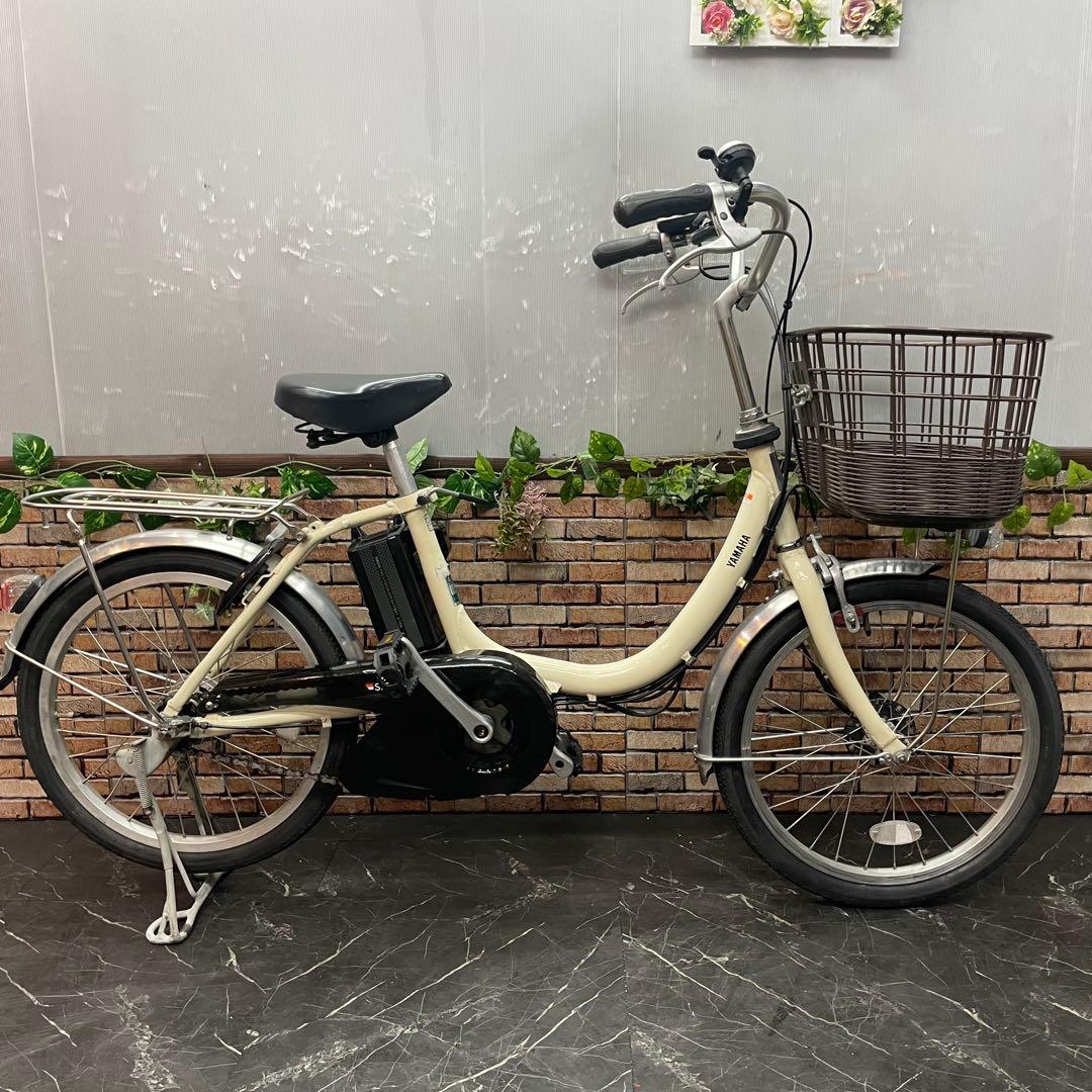 【17】電動自転車 YAMAHA PAS SION クリーム 20インチ