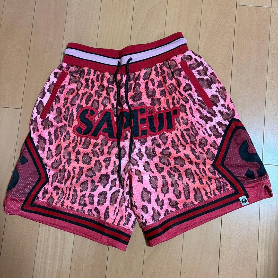 SAPEUR ピンクレオパード柄ショートパンツ L