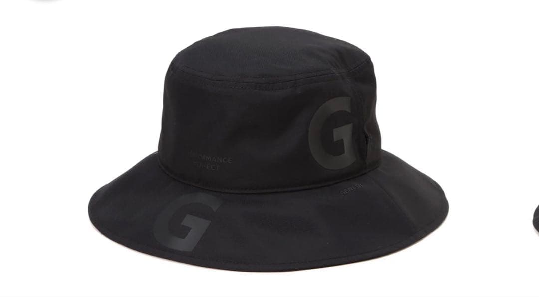 PGGロゴ リボン付き ブラックハットPEARYGATES パーリゲイツハット